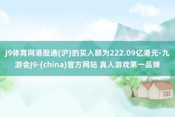 J9体育网港股通(沪)的买入额为222.09亿港元-九游会J9·(china)官方网站 真人游戏第一品牌